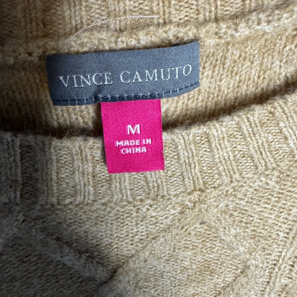 Vince Camuto Camel Cable Knit Sweater